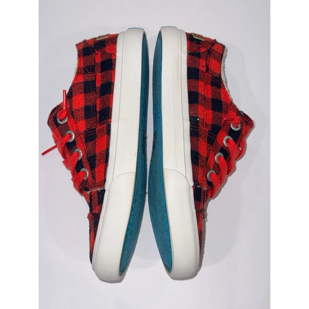 Blowfish Red & Black Buffalo Checkered Sherpa Lined Sneakers